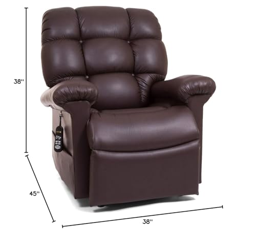 MaxiComfort Series Golden Technologies Cloud PR510 MLA Medium/Large Dual Motor Infinite Position Lift Chair Zero Gravity Recliner - Coffee Bean Leather
