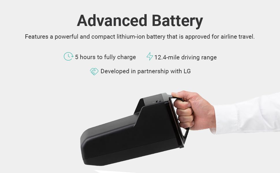 WHILL Model C2 Portable Power Chair (Black, 20" Wide Seat)