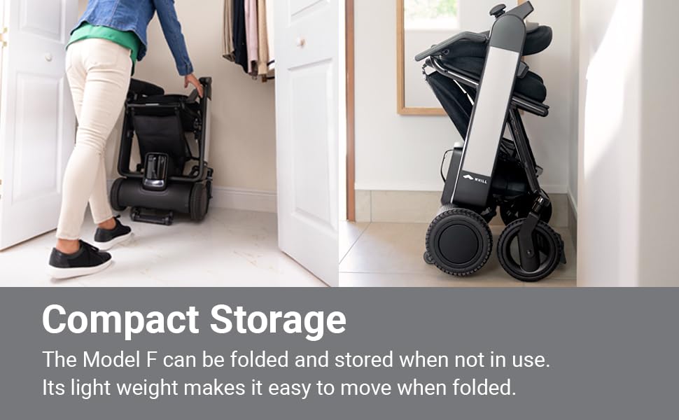 WHILL Model F Power Chair - Convenience and Performance - with Foldable Design, Smart Technology, and Remote Control via App - A Perfect Mobility Solution for Adults and Elderly. - Red (One Size)