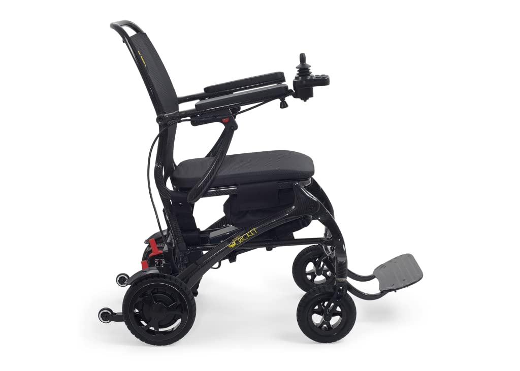 Golden Technologies Cricket Ultra Lightweight Portable Manual Folding Travel Power Wheelchair - Carbon Fiber Frame - 39.3 lbs. Total - Airline and Cruise Approved Lithium Battery