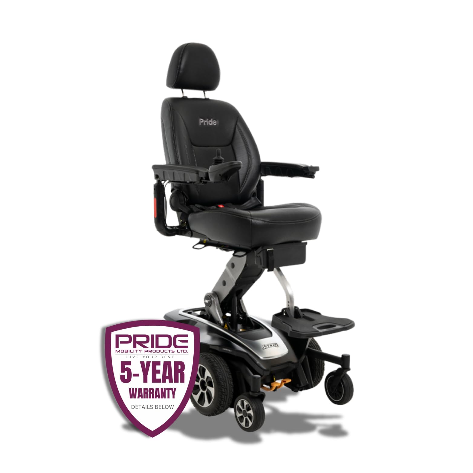 Pride Jazzy Air 2 Power Chair - Electric Wheelchair Scooter for Adults, 40 Ah Battery, 300 Lbs Weight Capacity, Black Pearl, 20" x20-22 Seat Size