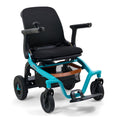 Golden Technologies Golden Ally Manual Folding Power Wheelchair - Memory Foam Seat - USB Port - Removable Lithium Battery - Smart Control Mobile App - Airline Approved - 56 lbs. Total (Teal)