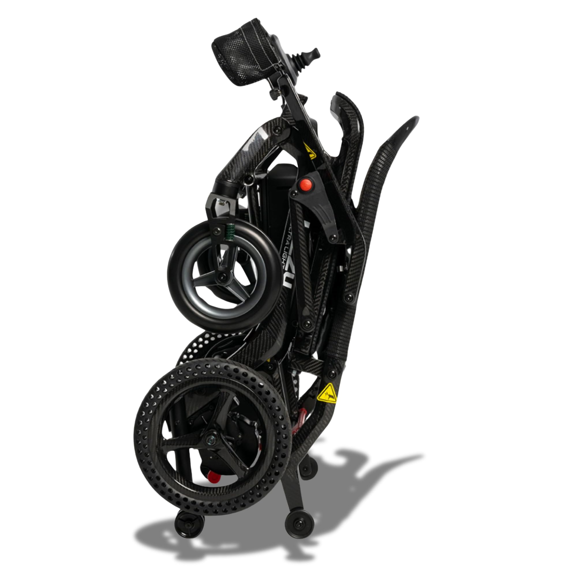 Pride Mobility Jazzy Ultra Light Folding Travel Power Chair - 300 lbs Capacity, 3.69 mph, Lightweight Foldable Electric Wheelchair for Travel Seniors, Adults – 20Ah Extended-Range Battery (Black)