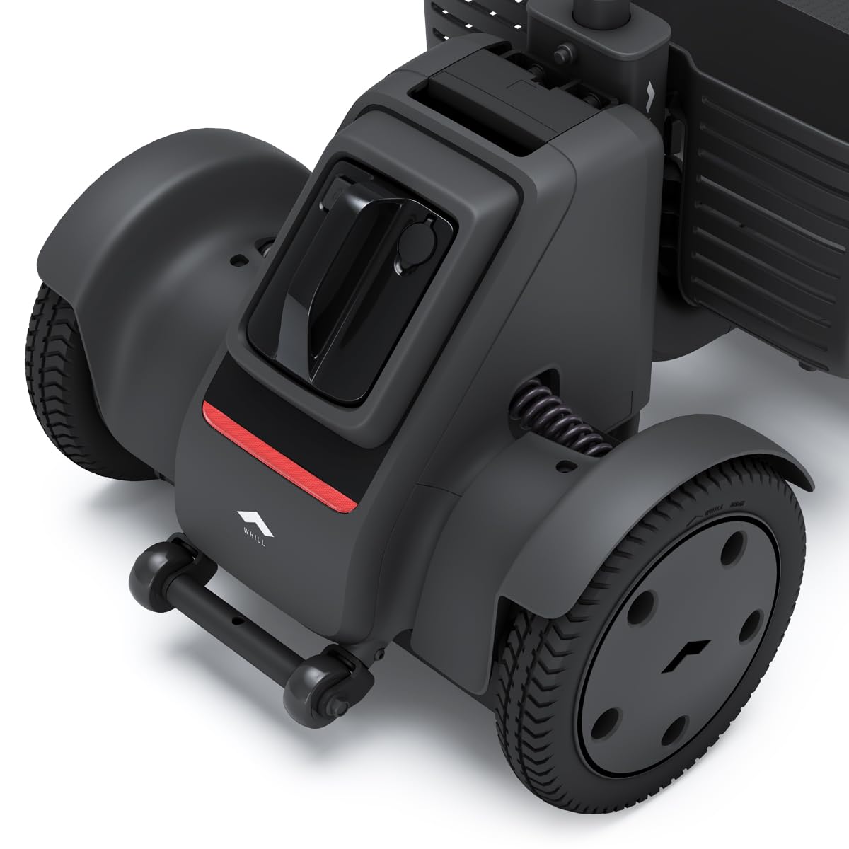 WHILL Model R 4-Wheel Scooter - White, Portable, Electric, Li-ion Battery, 300 LB Weight Capacity, Air Travel Friendly, 4-Point Suspension w/Stabilization Technology. Zero Turn