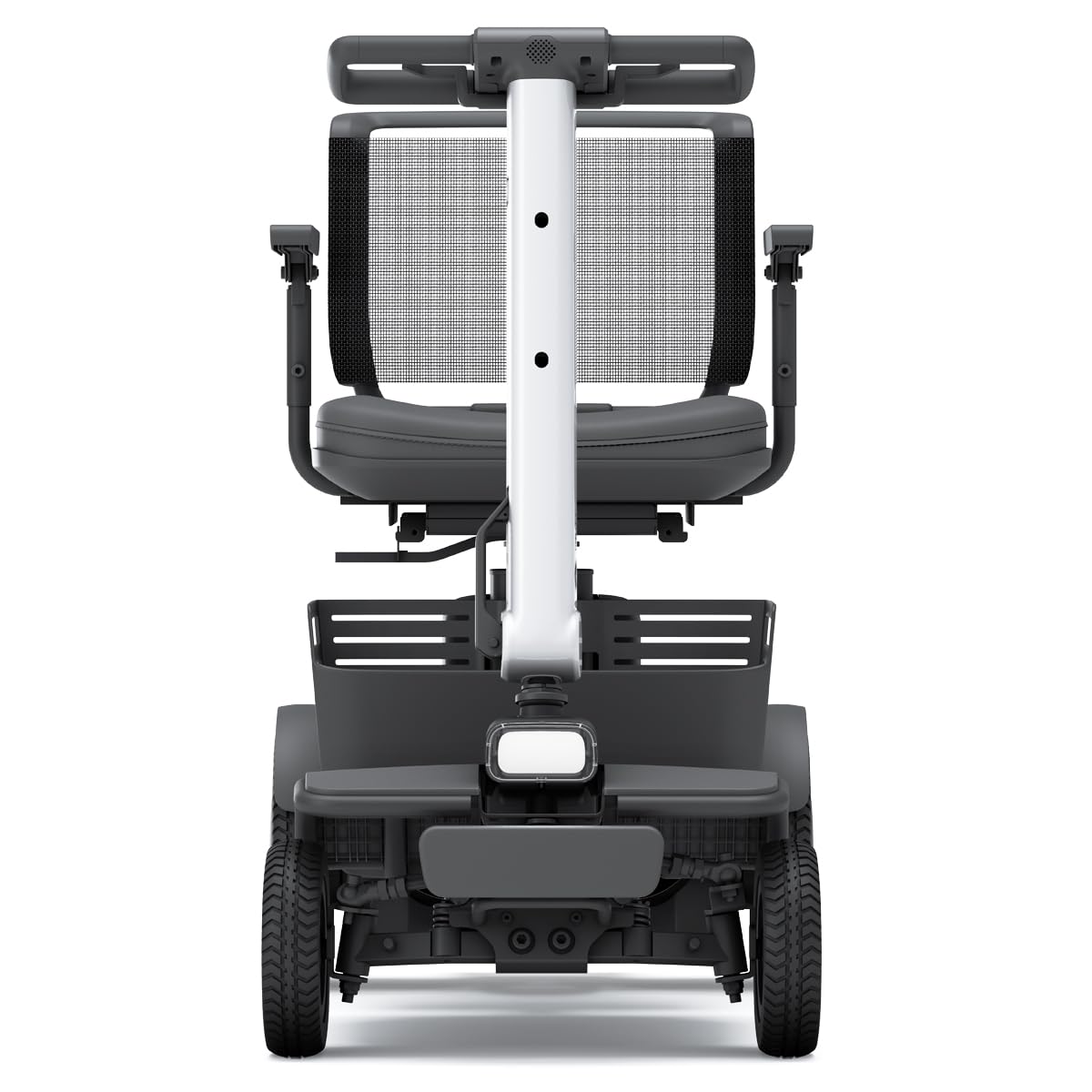 WHILL Model R 4-Wheel Scooter - White, Portable, Electric, Li-ion Battery, 300 LB Weight Capacity, Air Travel Friendly, 4-Point Suspension w/Stabilization Technology. Zero Turn