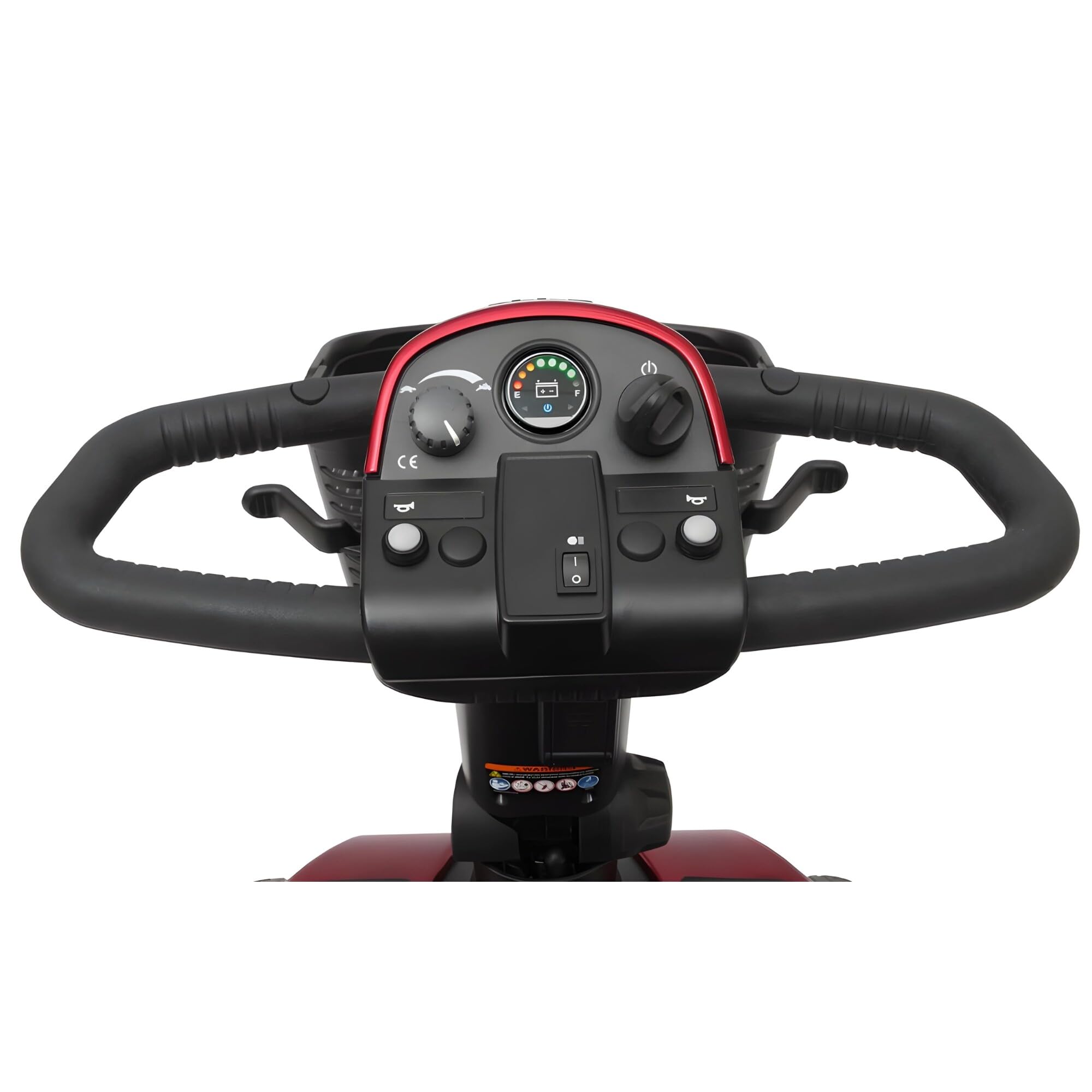 Pride Mobility Victory 10 4-Wheel Scooter - Comfort Mobility for Adults, 40 Ah Battery, 400 Lbs Weight Capacity, Candy Apple Red, 18"x17" Fordable Seat - SC710