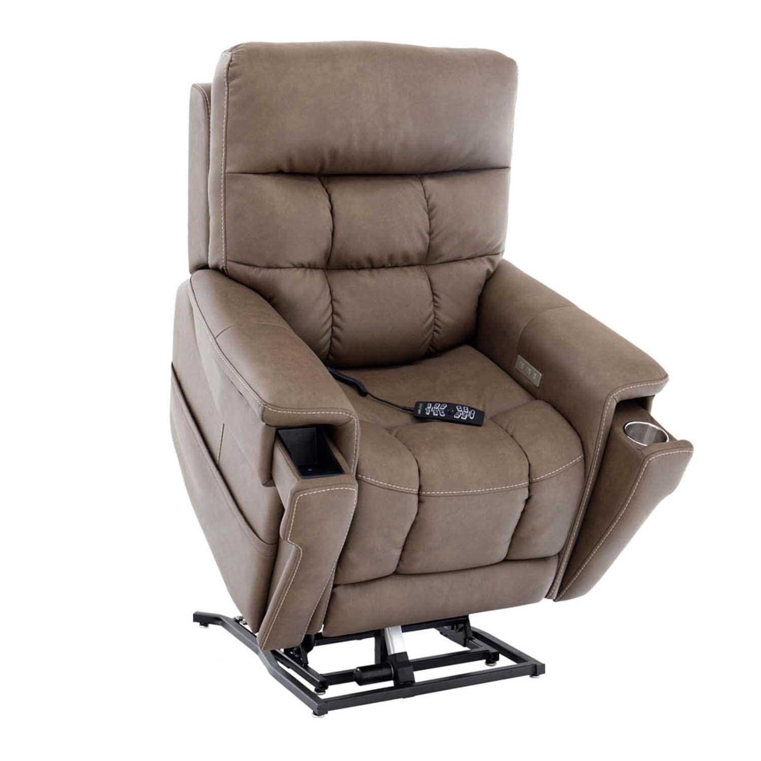 Pride Mobility VivaLift Ultra PLR4955S Electric Power Lift Recliner Chair | Capriccio Fabrics Power Assist Lift Sofa for Elderly, 4-Position, USB Remote, Small