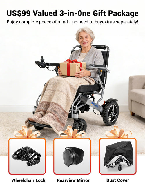 2026 Upgraded Aotedor Electric Wheelchairs for Adults, 35 Mi Long Range with Two Batteries and Dual Brushless Motors, Foldable Power Wheelchair, 330 lbs Capacity Motorized Wheelchair Airline Approved