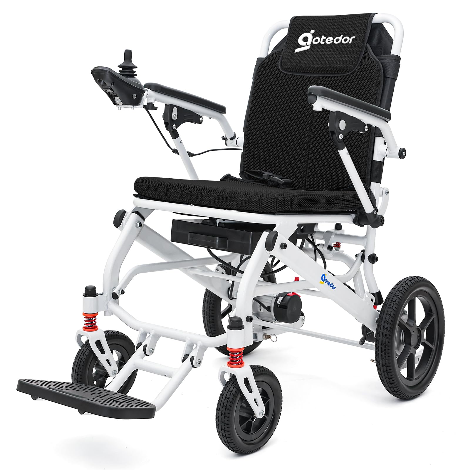 Aotedor Electric Wheelchairs for Adults,22 Miles Long Travel Range with 2 Lithium Batteries All Terrain Power Wheelchair,Ultra Lightweight 39Lbs Folding Compact Motorized Wheelchair,Airline Approved