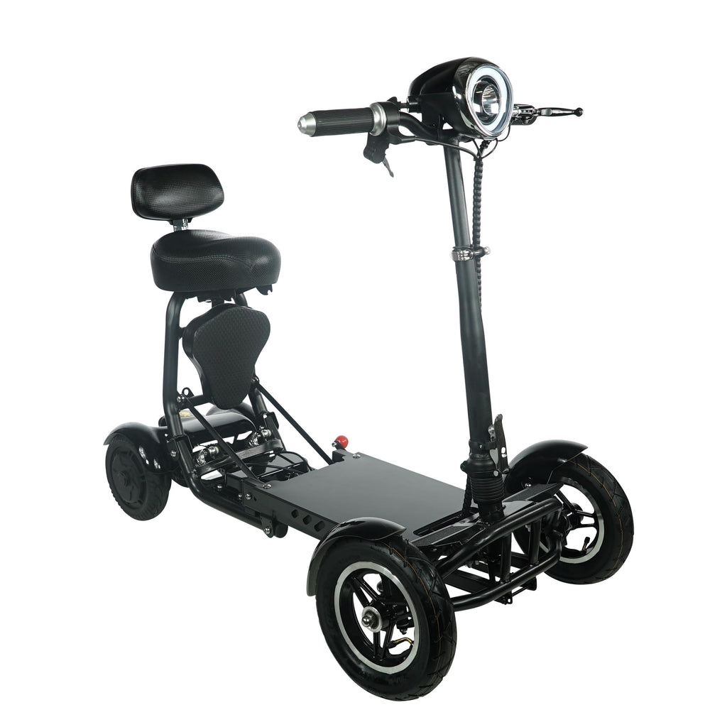 MAJESTIC BUVAN MS-3000 Electric Scooter for Adults, Foldable 4-Wheeler with 16 Miles Range, 12 mph Speed, Black, Modern Style