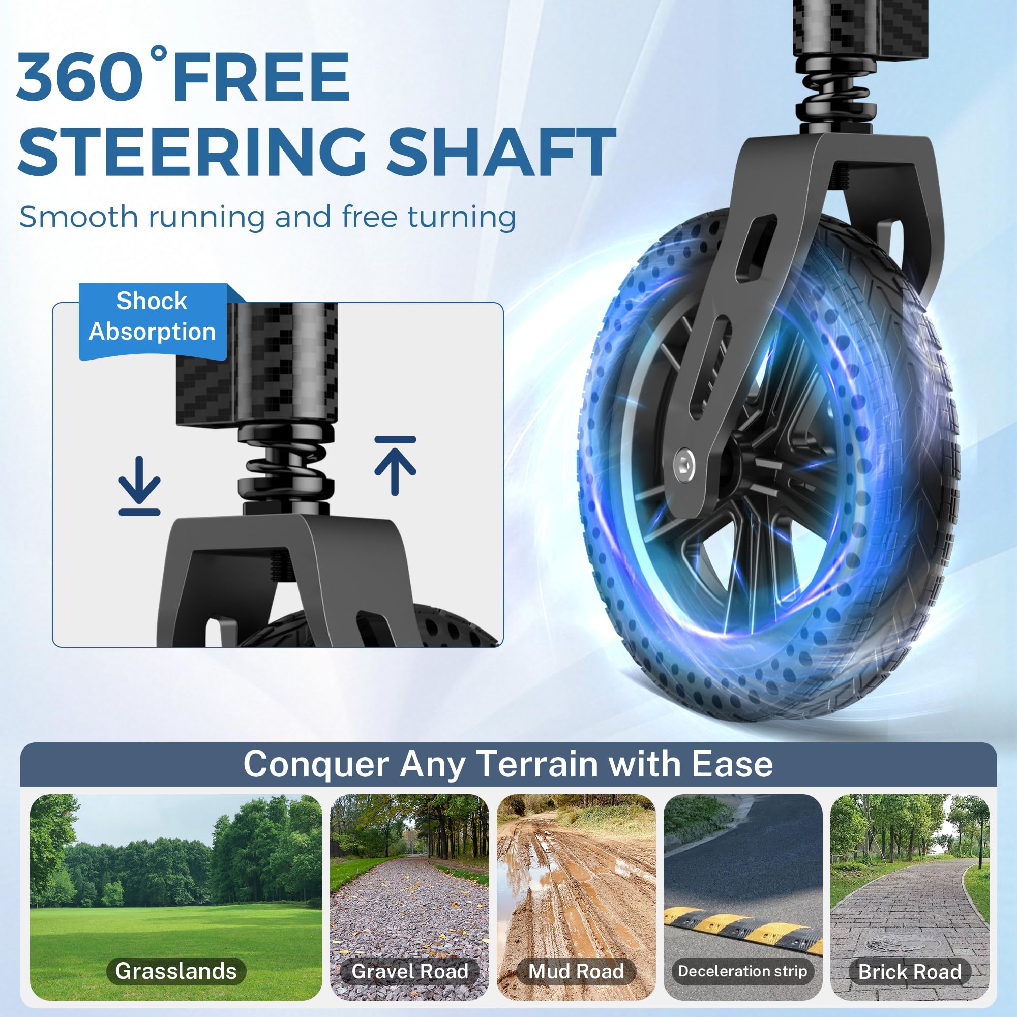 Electric Wheelchairs for Adults, Foldable Power Wheelchair Support 350 LBS, 15 Miles Long Travel Range, All Terrain Compact Motorized Wheelchair for Seniors, Storage Bag & LED Light