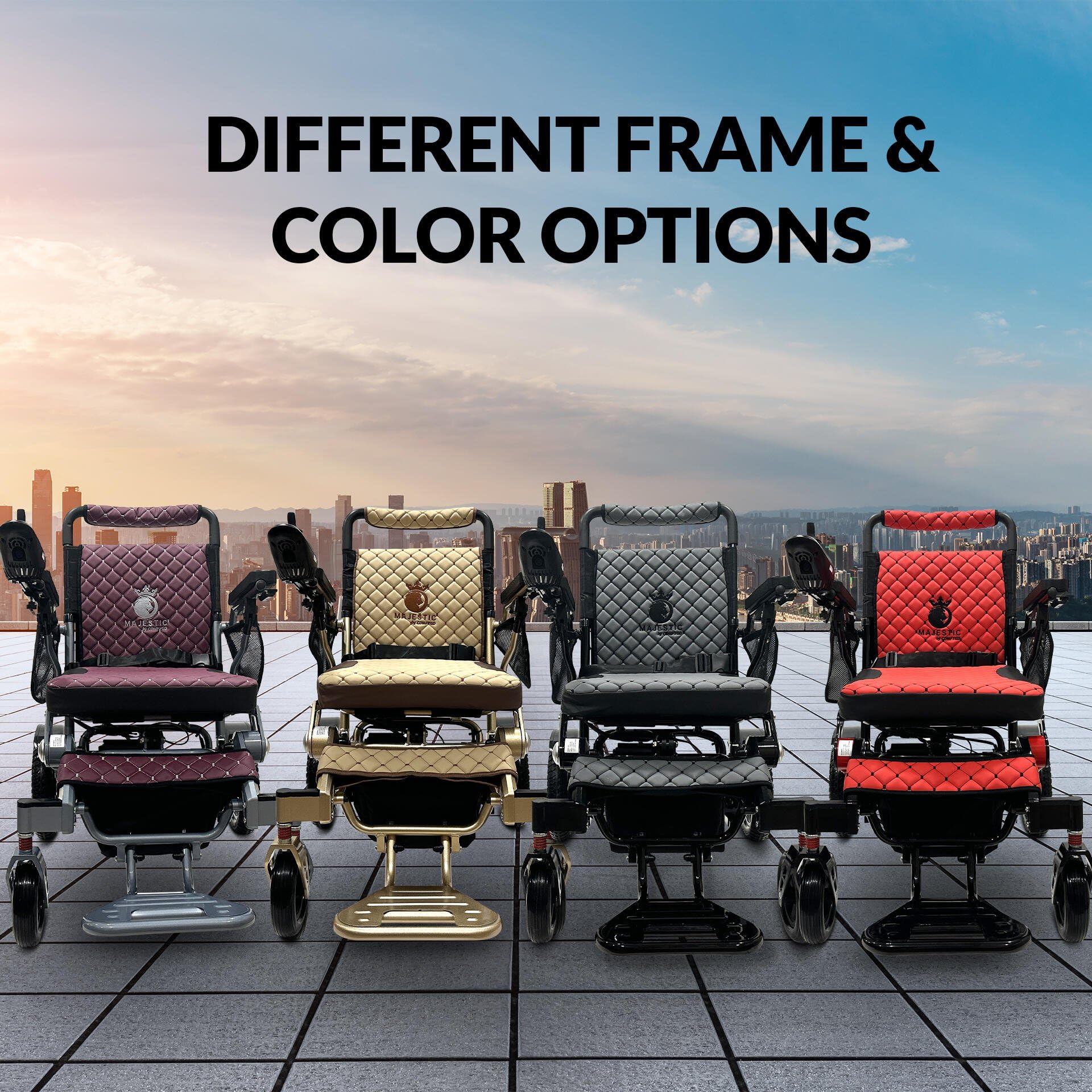 Electric Wheelchairs for Adults, Auto Folding Electric Wheelchair, 350 lbs Weight Capacity, Long Battery Range,US Based Premium Customer Support,Remote Controlled Lightweight Wheel Chair,Majestic 7000