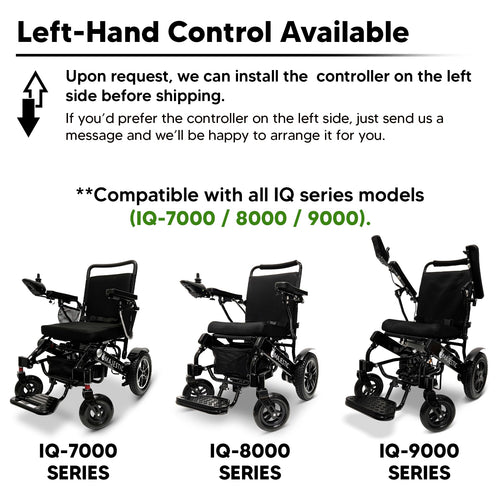 330 lbs Weight Capacity, Long Battery Range, Electric Wheelchairs for Adults, US Based Premium Customer Support, Remote Controlled Lightweight Wheel Chair for Seniors, IQ-8000 by Majestic