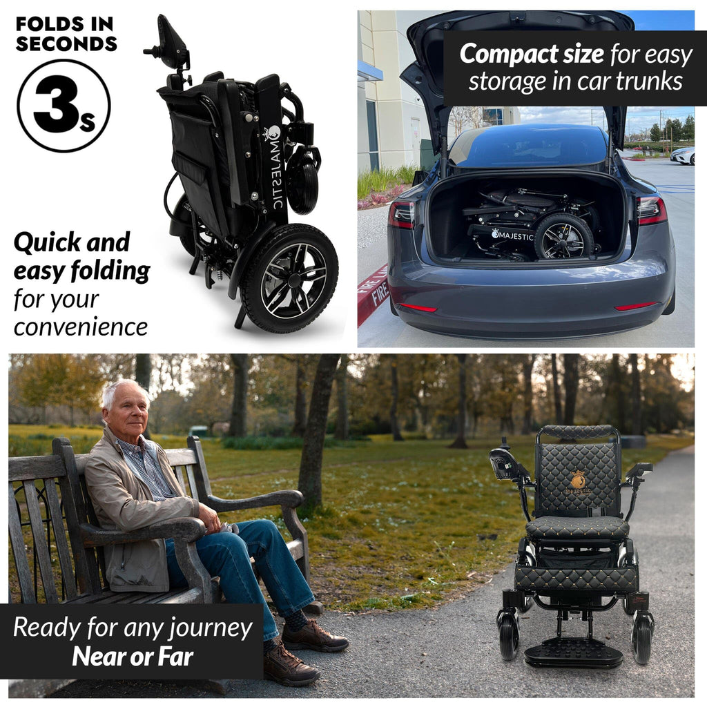 330 lbs Weight Capacity, Long Battery Range, Electric Wheelchairs for Adults, US Based Premium Customer Support, Remote Controlled Lightweight Wheel Chair for Seniors, IQ-8000 by Majestic