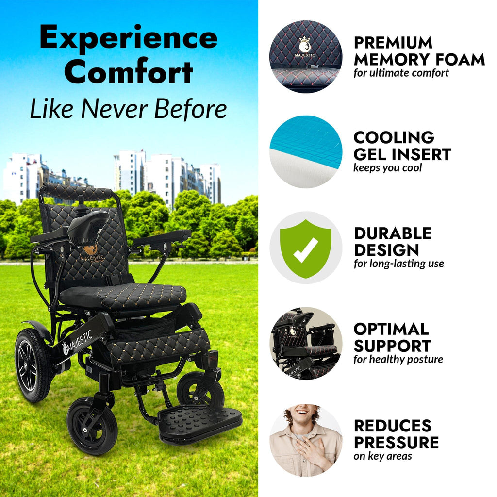 330 lbs Weight Capacity, Long Battery Range, Electric Wheelchairs for Adults, US Based Premium Customer Support, Remote Controlled Lightweight Wheel Chair for Seniors, IQ-8000 by Majestic