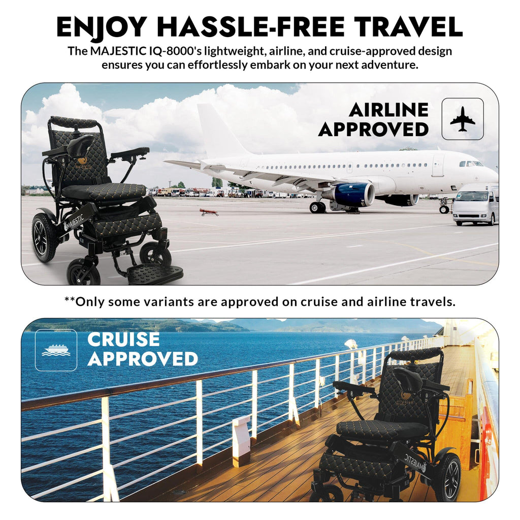 330 lbs Weight Capacity, Long Battery Range, Electric Wheelchairs for Adults, US Based Premium Customer Support, Remote Controlled Lightweight Wheel Chair for Seniors, IQ-8000 by Majestic