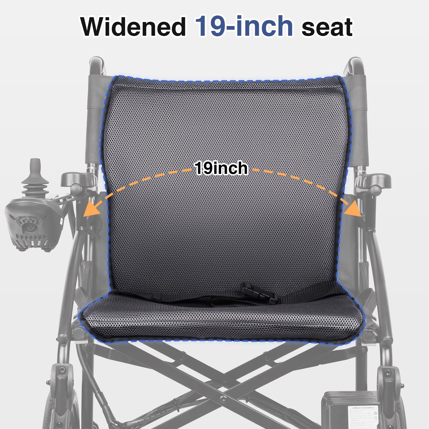 Zurcheel SLF30 Electric Wheelchairs for Adults, Foldable Durable Motorized Wheelchair with 19 Inch Seat and Supports Up to 300 lbs Airline Approved(36 Lbs, Grey)