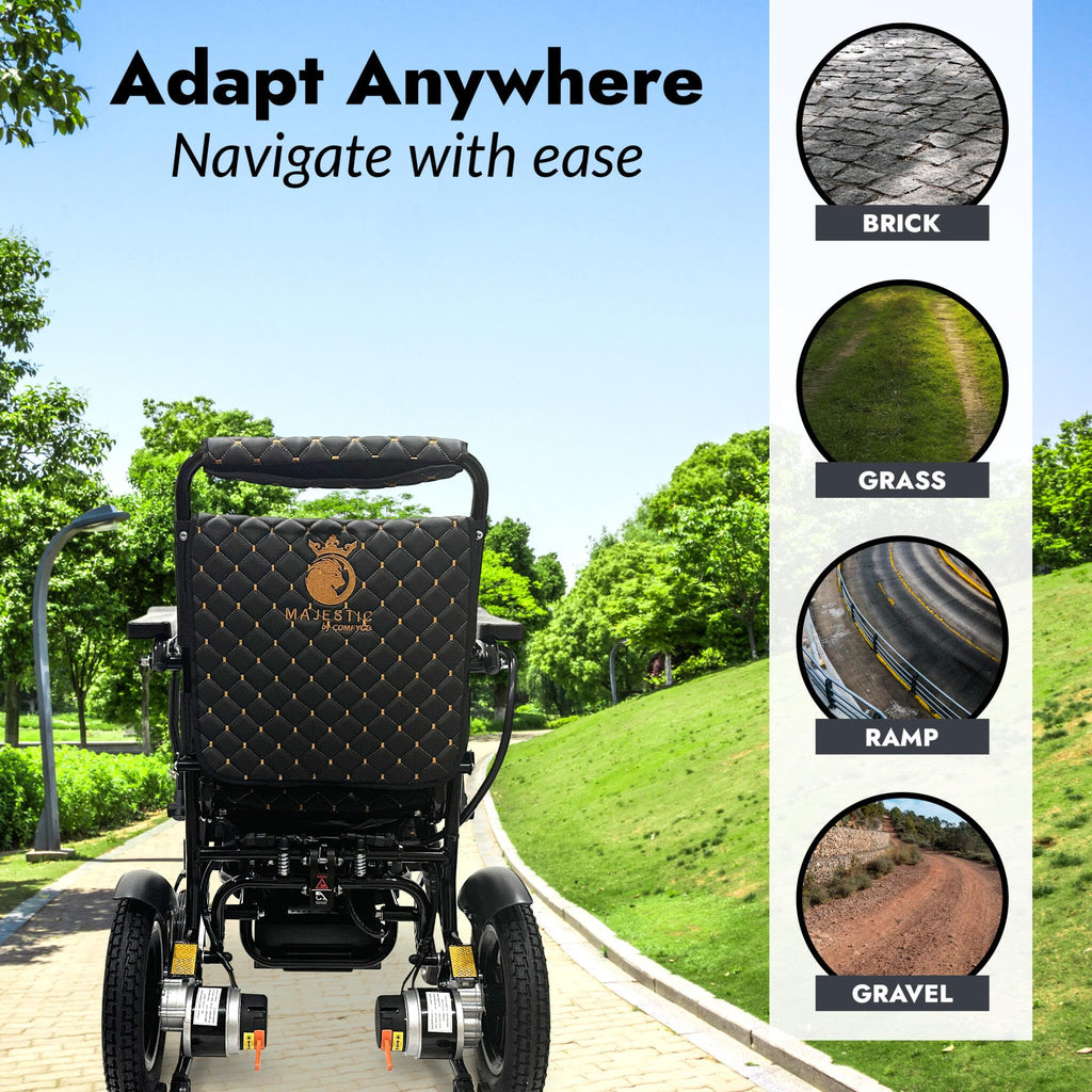 330 lbs Weight Capacity, Long Battery Range, Electric Wheelchairs for Adults, US Based Premium Customer Support, Remote Controlled Lightweight Wheel Chair for Seniors, IQ-8000 by Majestic